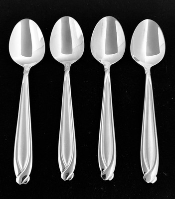 HAMPTON Silversmiths CONCORDE Set Of 4 TEASPOONS 6 1/2'' Stainless 18/8 Korea
