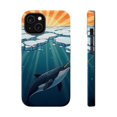 Narwhal's Icy Retro Realm Phone Case