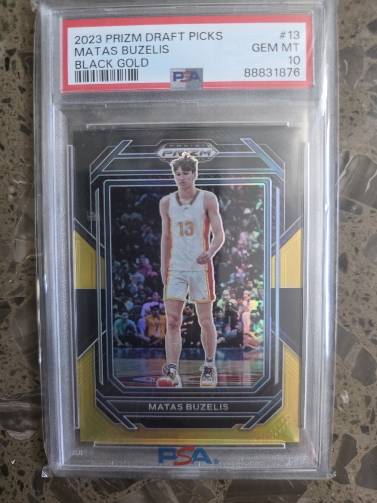 2023 Panini Prizm Draft Picks Matas Buzelis Black Gold /5 PSA 10 POP 2 ROOKIE
