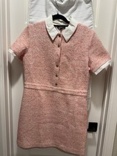 Maje Pink Tweed Minidress (French Size 42)