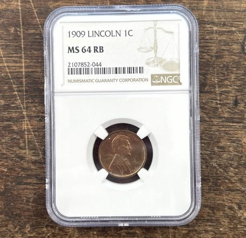 1909 Lincoln Wheat Cent NGC MS 64 RB