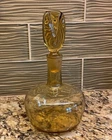 Blenko Handblown Glass 6944 Lollipop Decanter  In Wheat Color 1969 9.5"