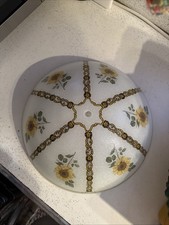 Lamp Shade light Cover Sunflower Glass