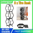 Wheel Display Rack Holds Up to 24 Wheels DIY Multi Tire Storage Stands Shelves