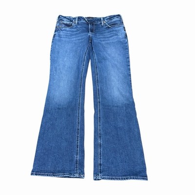 Silver Jeans Tuesday Slim Bootcut 34x31 Y2K Model Off Duty Boho Flare Denim