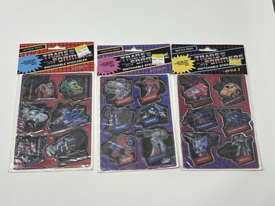 Transformers 1984 Puffy Stickers Switchable Stickables Style 2-3-4