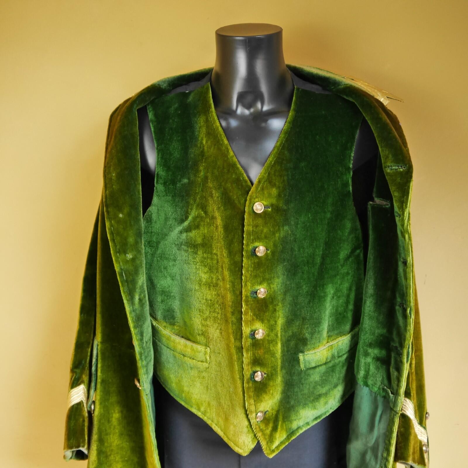 Rare Royal Ascots Greencoat Guards Uniform 2 piece Vest Coat Vintage British image 8