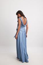 NA-KD Satin Mermaid Maxi Dress Size 8 RRP £56