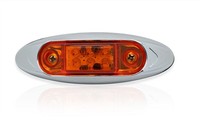 Bragan™ 12/24V Amber Chrom LED Positionsleuchte FüR AnhäNger LKW Van 4X4 Pickup