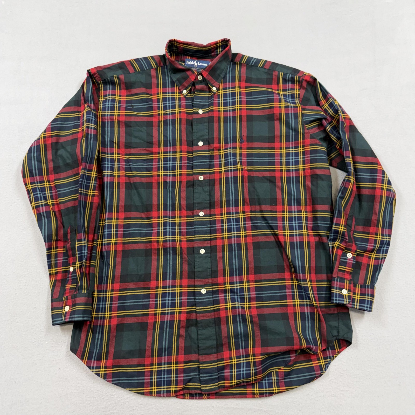 Ralph Lauren Shirt Mens Large Multicolor Plaid Long Sleeve Button Down Blake