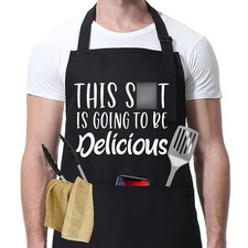 Miracu Funny Cooking Aprons for Women, Funny Baking Aprons for Men Dad - Mens...