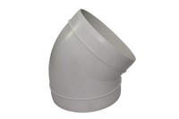 Bogen Pvc 45° 100Mm - Winkel, Rohrbogen, LüFtungskanal, Pvc-Bogen 100