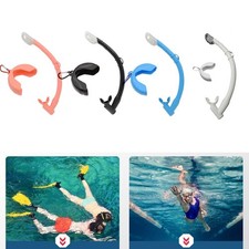 2-in-1 Dry Wet Snorkel Tube Silicone Foldable with Drain Valve for Snorkeling