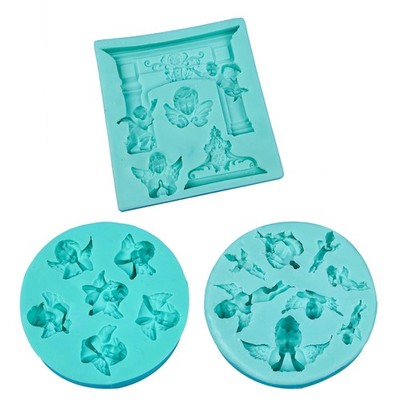 3D Angel Baby Silicone Mold Cake Biscuits Mould For Cake Mooncake Mold Tools