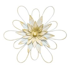 Metal Flower Wall Decor - 13" Metal Floral Wall Decoration for Bedroom, Livin...