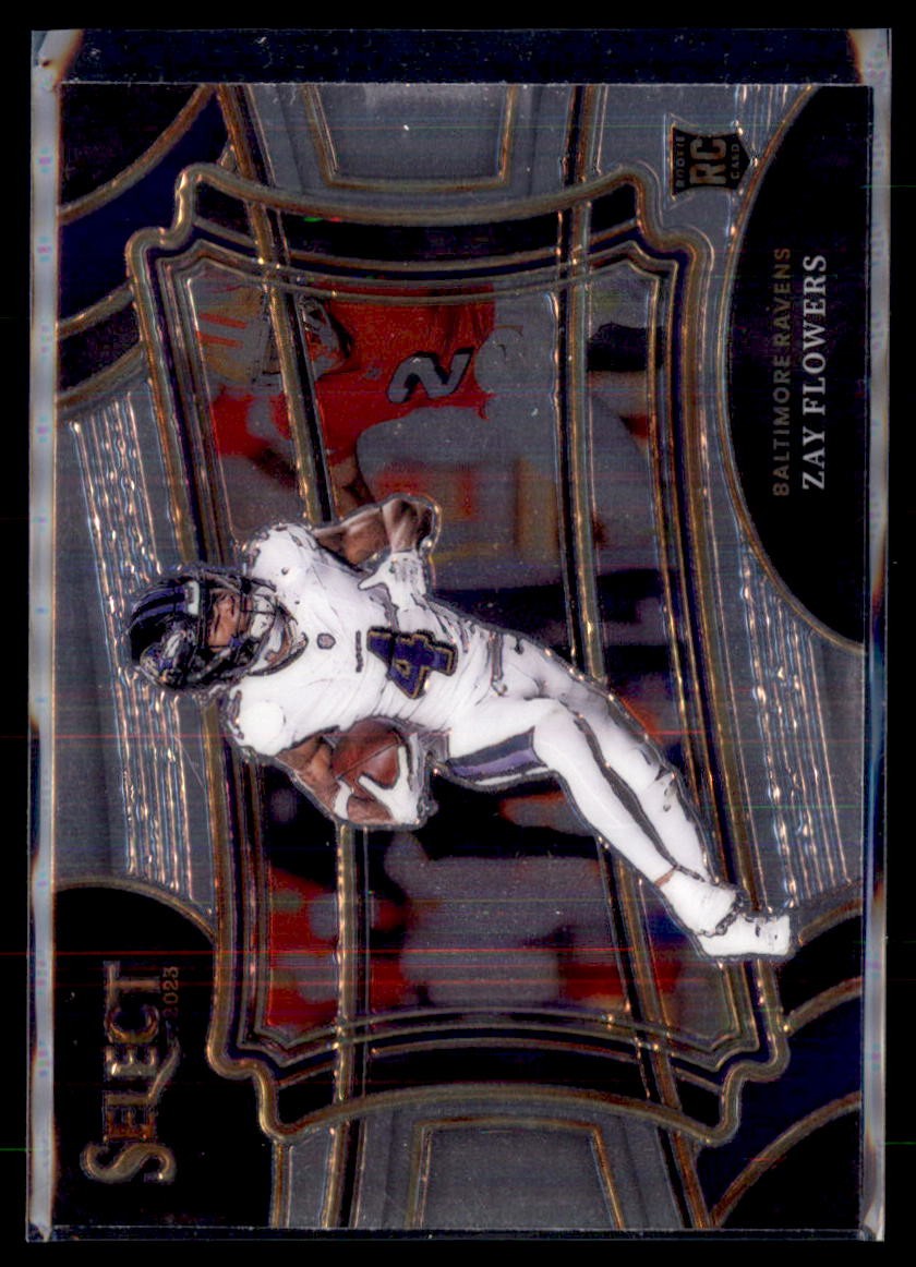 2023 Panini Select Football Zay Flowers Ravens 308 RC Field Level
