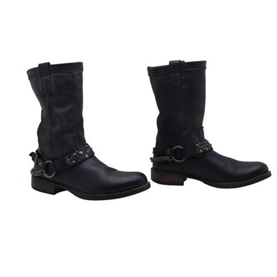 BULLBOXER Stiefel Größe: EU 41 Gebraucht (Cod.STS503) Schwarze Biker Stiefel