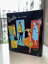 VINTAGE 1961 BARBIE PONYTAIL BLACK VINYL DOLL CASE SUPER CLEAN NICE