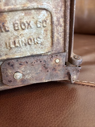 Vintage 1899 Bates Hawley US MAIL Style 3A Mailbox W/ Cast Iron Door& Front Slot - Picture 12 of 20
