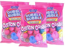 Dubble Bubble Cotton Candy Gum Balls, 4 Ounce, 4 Ounce Pack of 3 , Blue,Pink