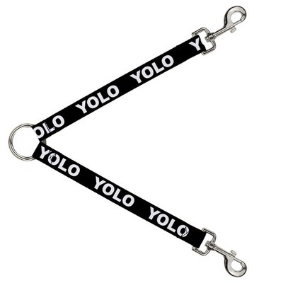 Dog Leash Splitter YOLO Black/White (US IMPORT)