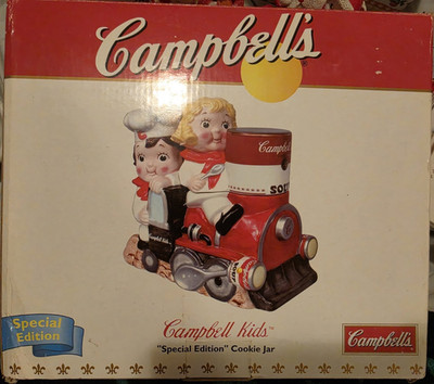 Campbell s Soup Advertising Campbell Kids Cookie Jar Collectible Red White