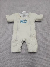 Baby Merlins Magic Sleepsuit Small 3-6 Months Cream Swaddle 