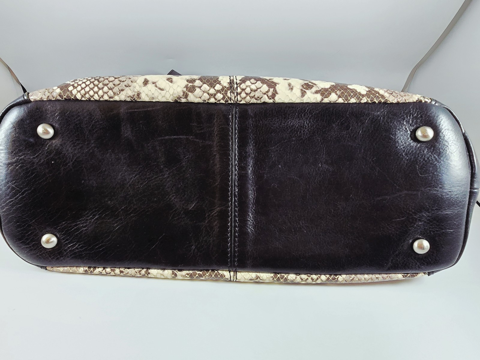 Patricia Nash Leather Python Snakeskin Witney Tot… - image 9