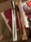 T10 Steel Clay Tempered Red Saya Japanese Katana Sword Full Tang Real Hamon — photo 1