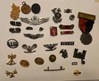 large lot of mixed military pins, ribbons, medals ect. some pre ww2