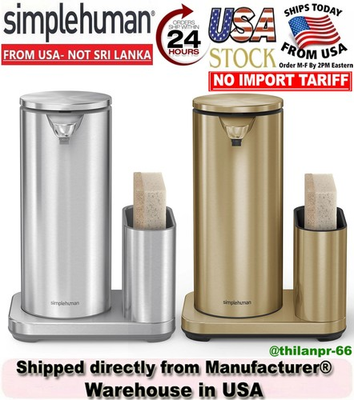 #ad Simple human 14oz Sensor Pump Touch free Hand Soap Dispenser w Sponge Caddy🔥 $79.99