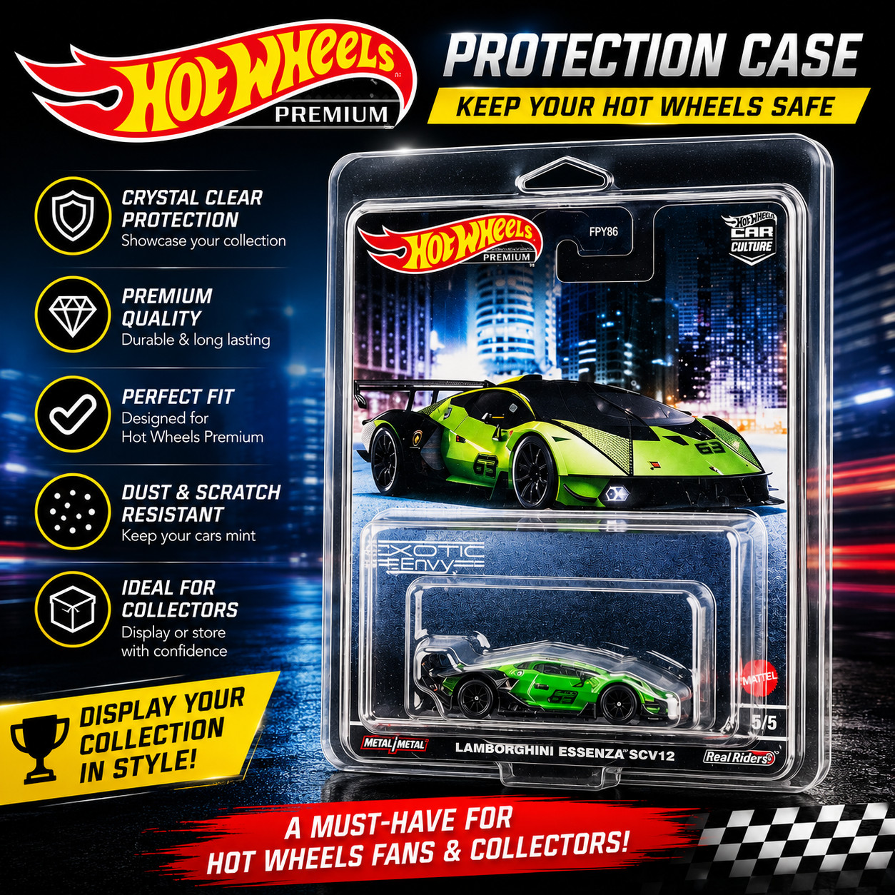Hot Wheels Premium Protector Case 10 pieces FREE SHIPPING