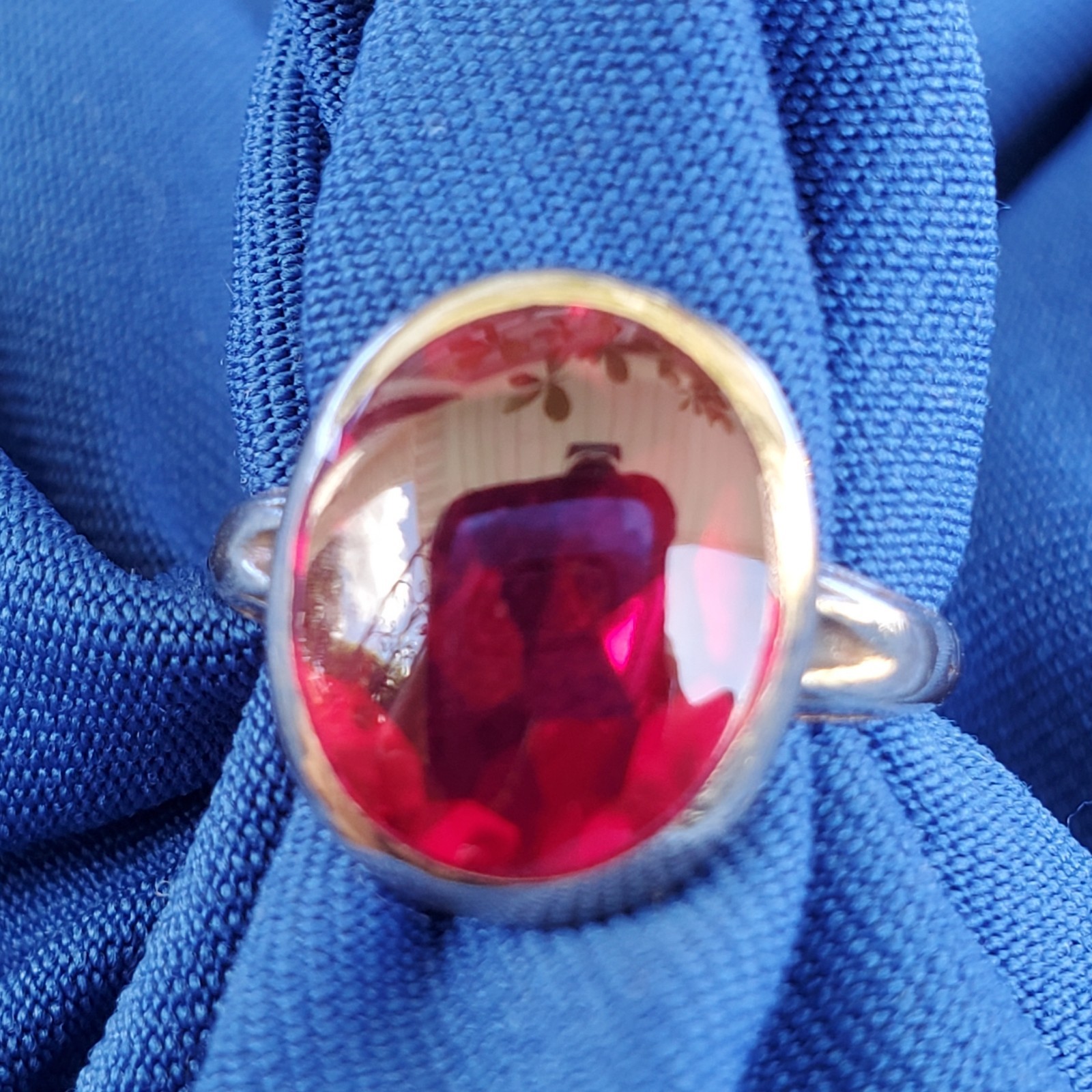 Vintage Deco Lab Created Ruby Solid 14k Rose Gold… - image 12