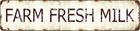 Vintage Farm Fresh Milk Tin Sign - Retro Milk Bottle and Cow Metal Wall Art 4x16