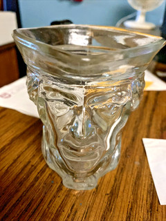 Vintage Avon President Thomas Jefferson Head Colonial Clear Glass Cup 🏺 🆓 Gift