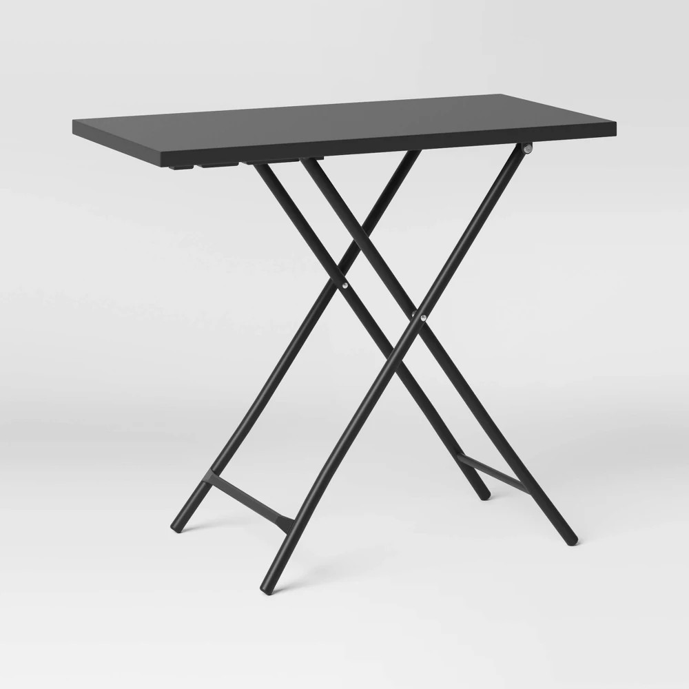 Steel Rectangle Multi-tier Folding Outdoor Portable Side Table Black - 12390₽