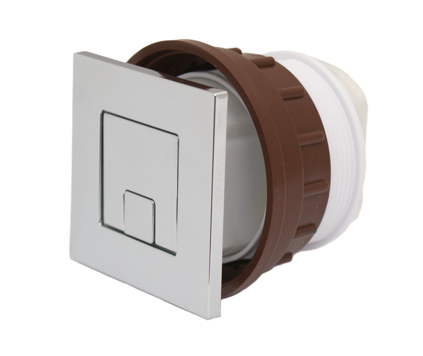 Thomas Dudley Vantage Piazza Dual Flush Button  Square Chrome 73.5mm 325276