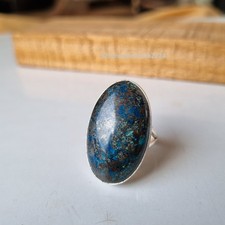 Amazing Azurite Gemstone Ring 925 Sterling Silver Handmade Gift Love Ring PG6355