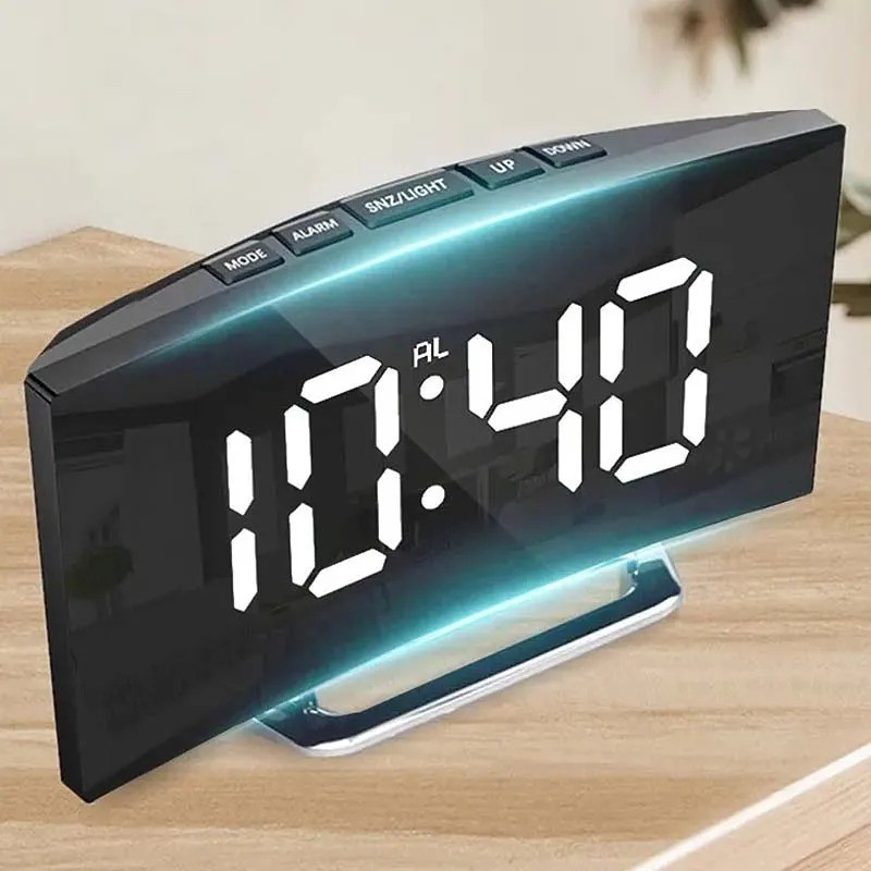 LED Large Display Electric Digital Alarm Clock With Battery Backup And Snooze