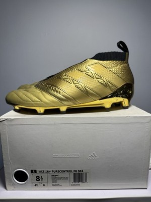 adidas Ace 16+ PureControl FG SPA Space Craft Gold Black BB2644 Men's size 8.5 