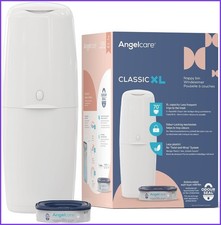 Angelcare Classic XL Nappy Bin Holds Up To 70 Nappies White New 0.43 per nappy