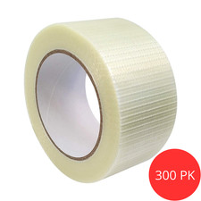 Filament Duct Tape Transparent 2 Inches x 30 Yards Fiberglass Reinforced 300 PK