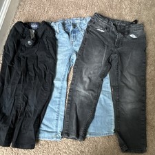 PLACE & Stevie's Jeans Boys Straight Stretch Size 12 Black Blue Gray