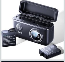 2 Pack 1950mAh Battery and 18W Fast Dual Charger, Compatible with DJI Osmo 360