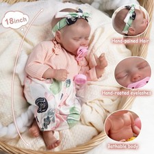 18" Realistic Reborn Baby Dolls Full Body girl 18 Inch Realistic Baby Doll new