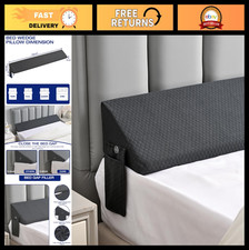 King Bed Wedge Pillow - Long Bolster Gap Filler for Headboard  Mattress, Grey