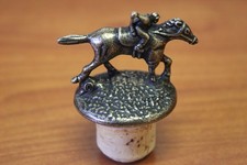 Blanton&rsquo;s Bourbon Bottle Stopper &ndash; Letter O Horse & Jockey Cork Metal Topper
