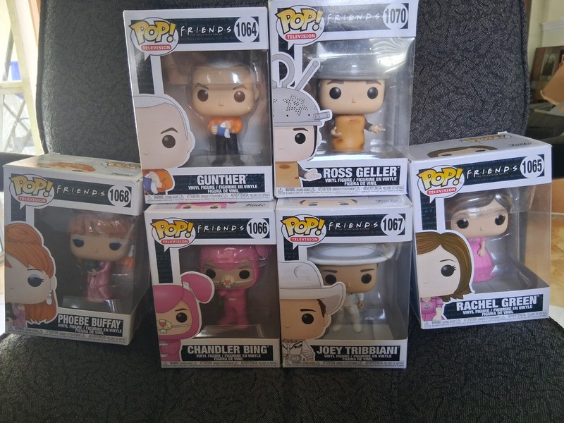 Funko Pop Friends - Lot of 6 - Chandler 1086, Ross 1070, Rachel 1065 . Etc. NIB