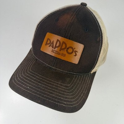 NV CAPS Baseball Trucker Kappe Herren Verstellbar Hellbraun Pappo's Pizzeria Pub