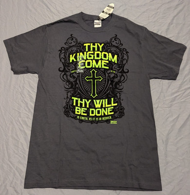 Lord's Prayer THY KINGDOM COME THY WILL BE DONE T Shirt Kerusso Christian Size M